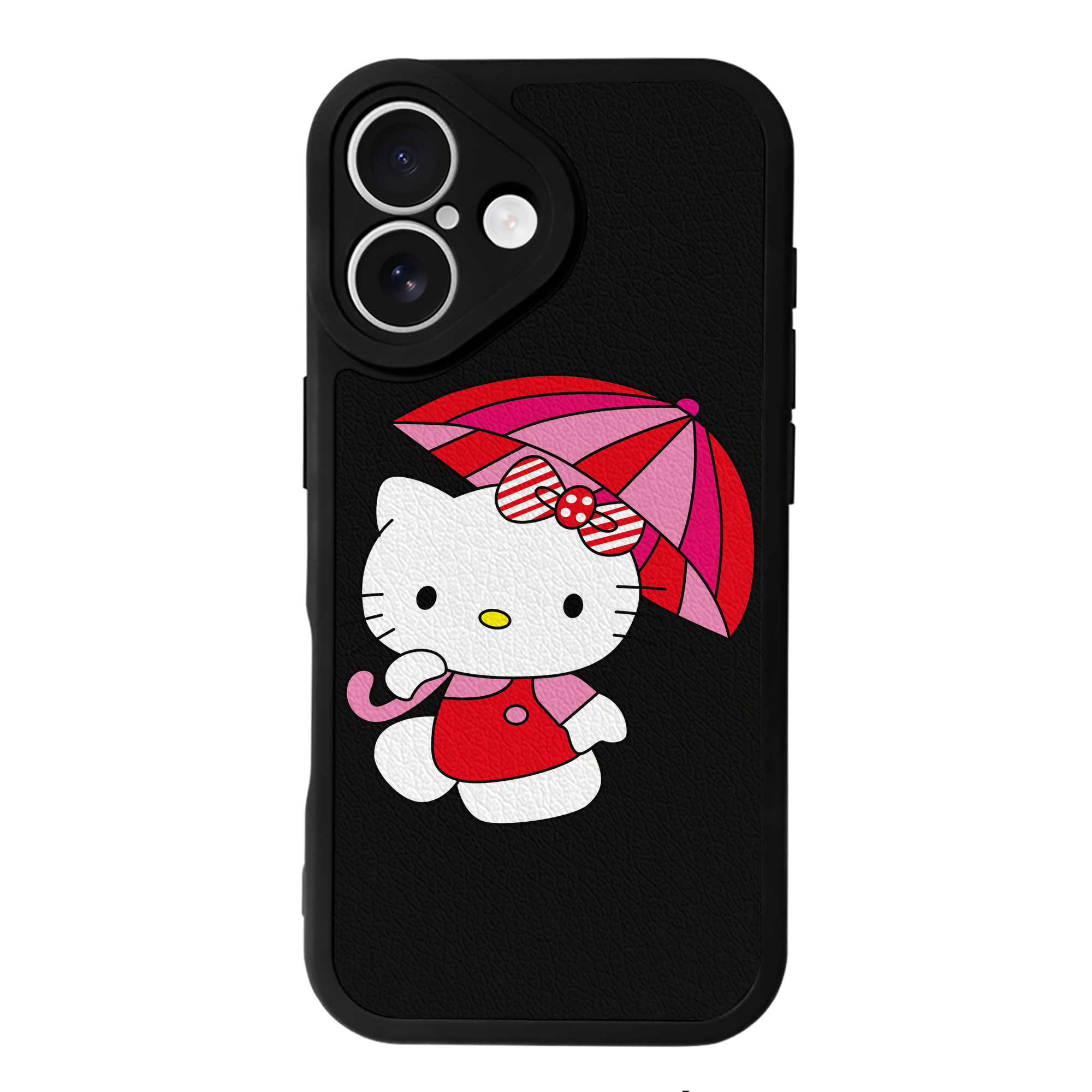 （画像用） Hello Kitty ハローキティ 【iPhone 16シリーズ対応】シリコンスマホケース（レザー調） 材質：シリコン